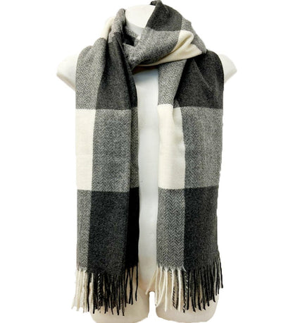 Cashmere Feel Check Pattern Scarves SCF1026-1 (12PC)