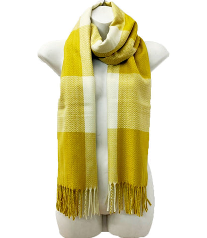 Cashmere Feel Check Pattern Scarves SCF1026-1 (12PC)