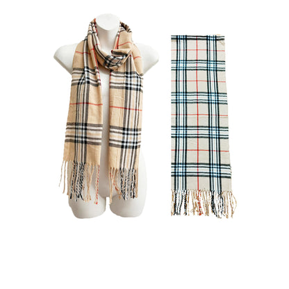 Men's Plaid Pattern Scarves SCF6528 (6PC)