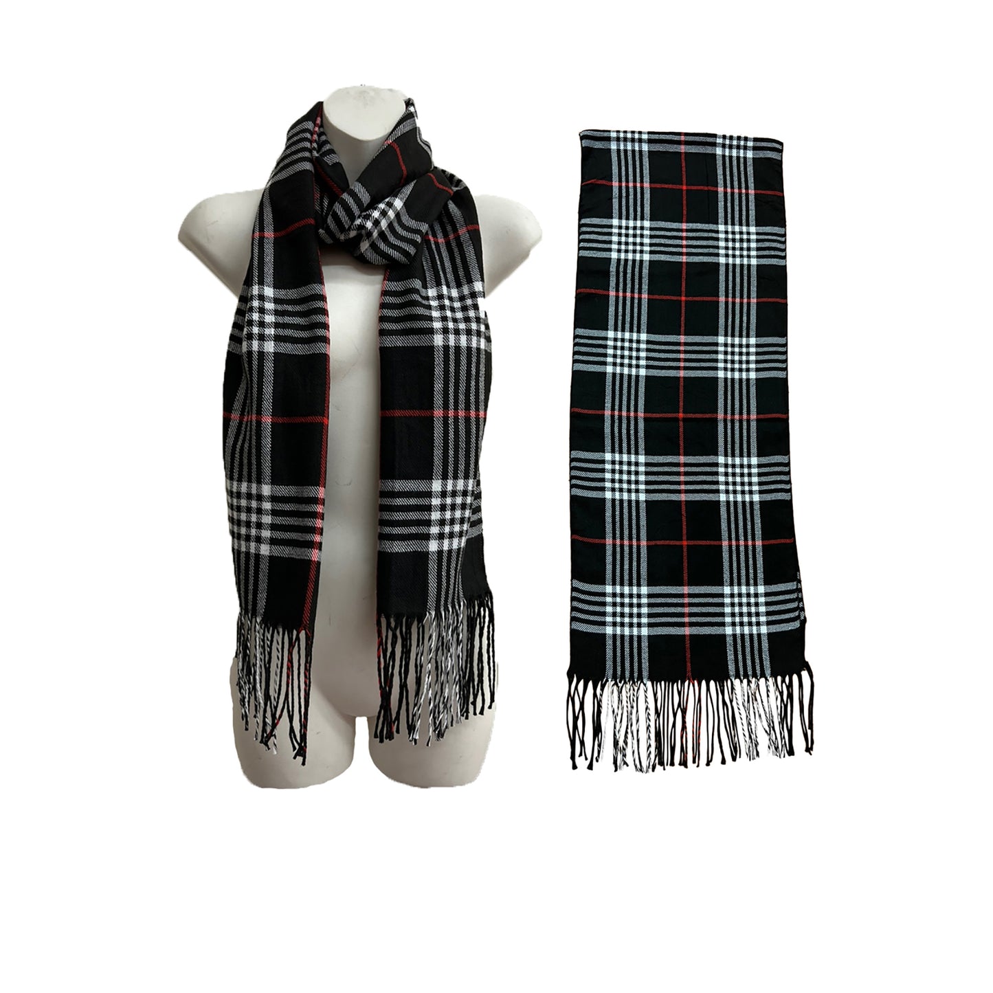 Men's Plaid Pattern Scarves SCF6528 (6PC)