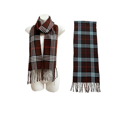 Men's Plaid Pattern Scarves SCF6528 (6PC)