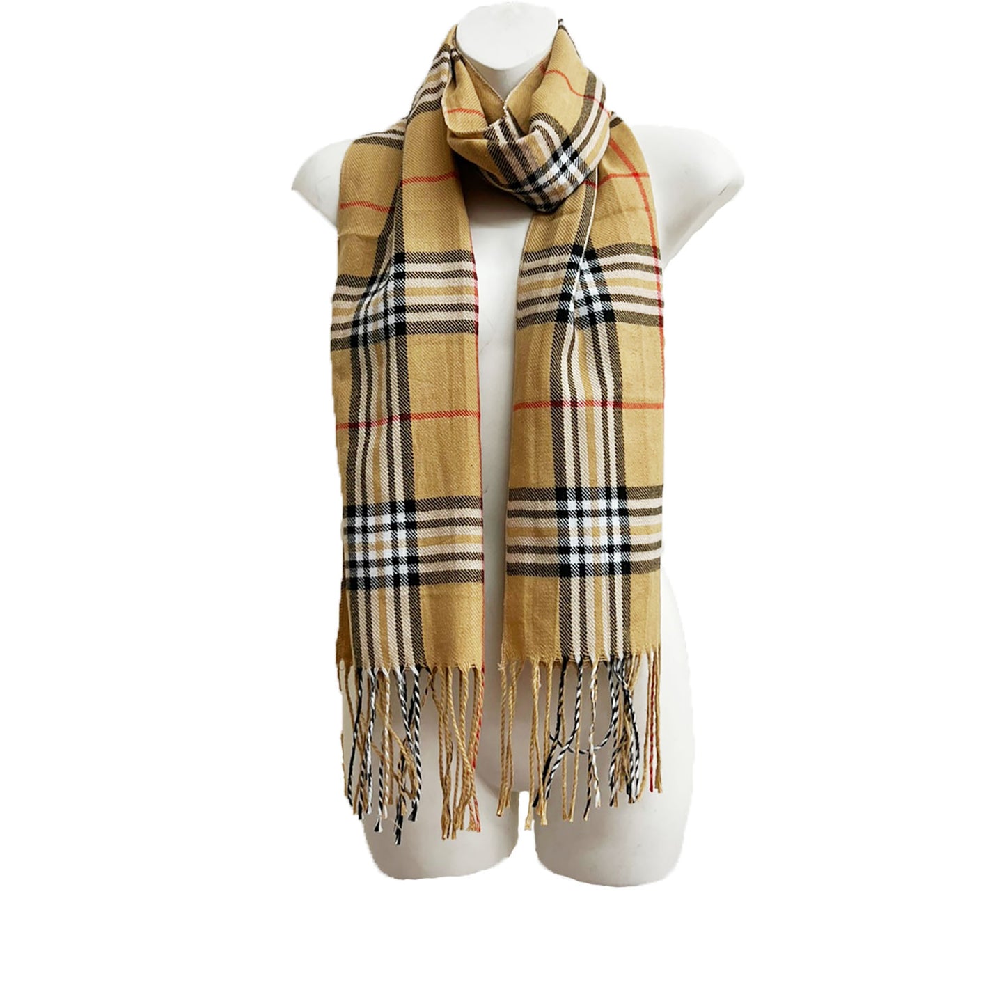 Men's Plaid Pattern Scarves SCF6528 (6PC)
