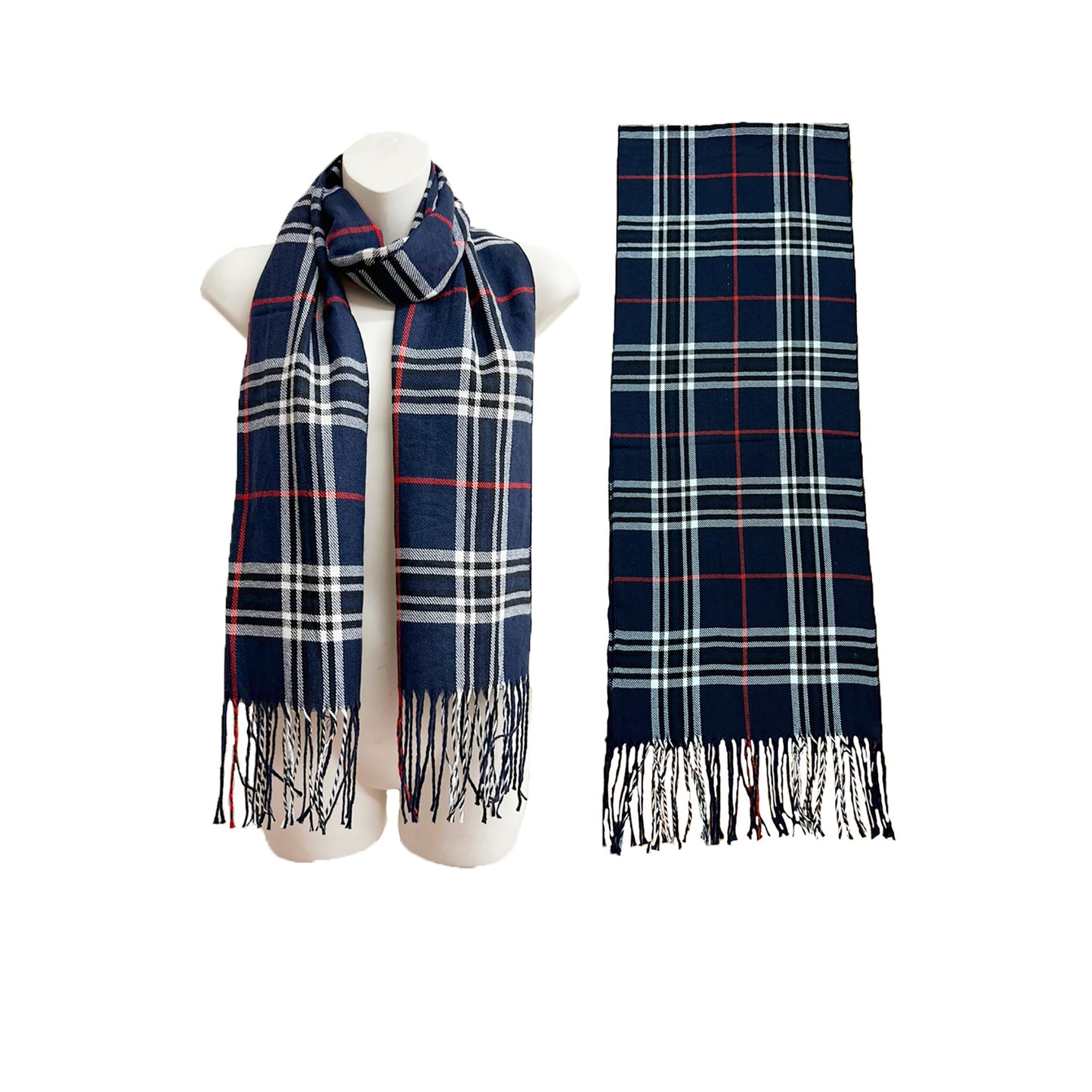 Men's Plaid Pattern Scarves SCF6528 (6PC)