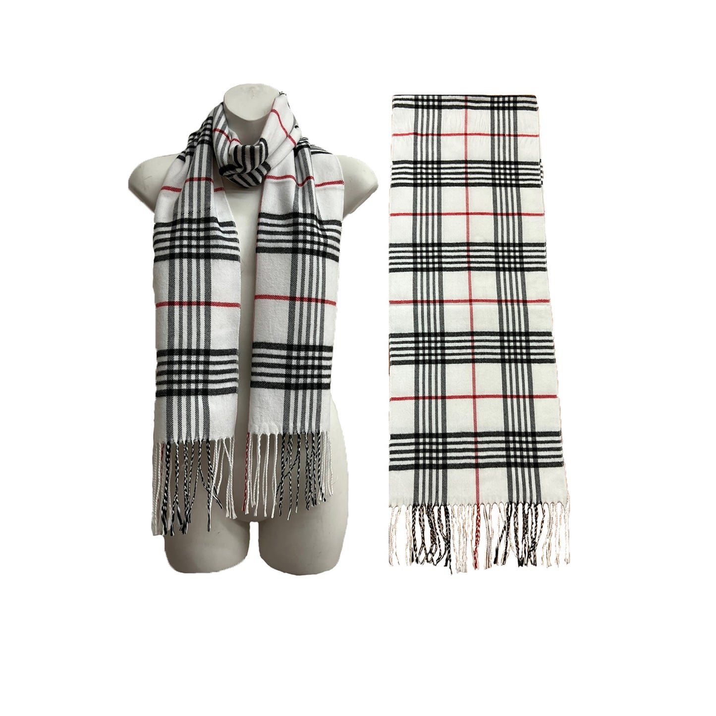 Men's Plaid Pattern Scarves SCF6528 (6PC)