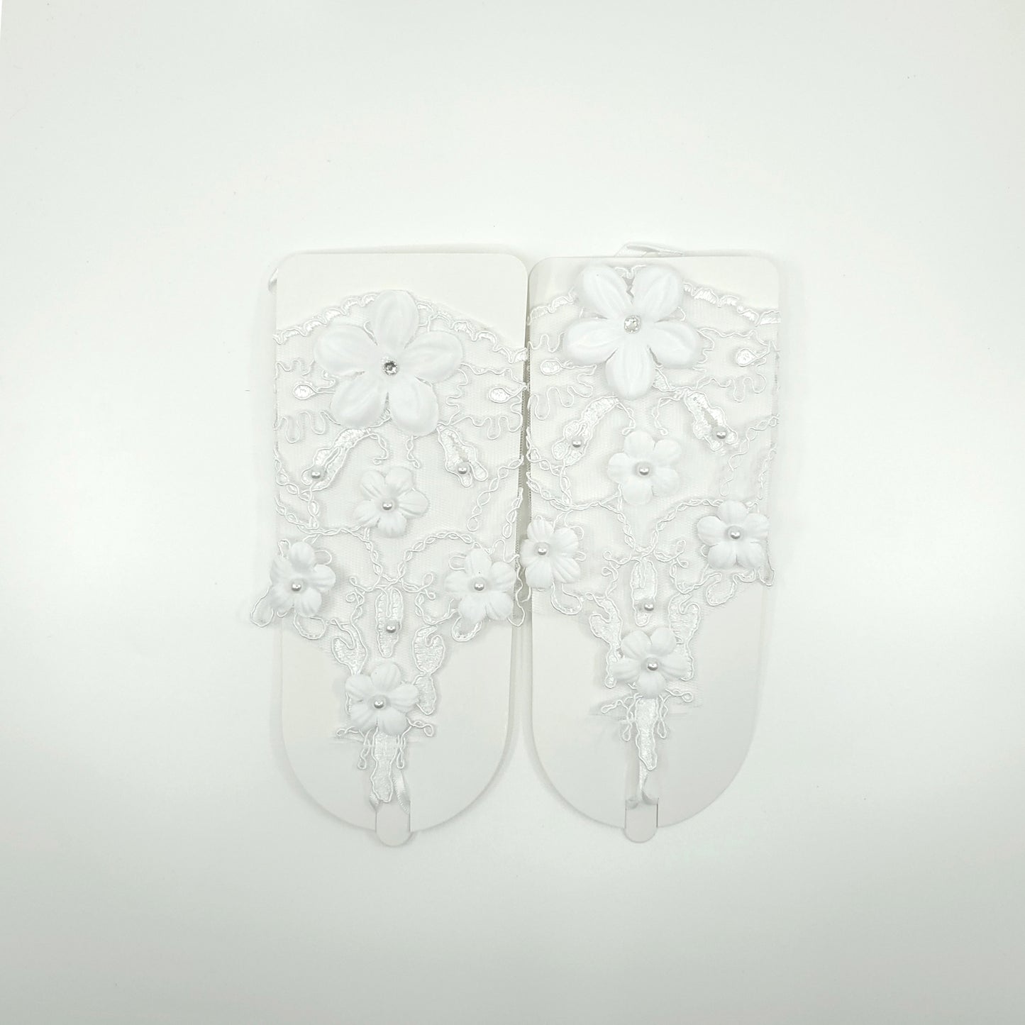 Floral Emboridery Lace Gloves WG216 (3pc)