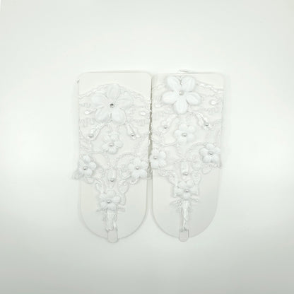 Floral Emboridery Lace Gloves WG216 (3pc)