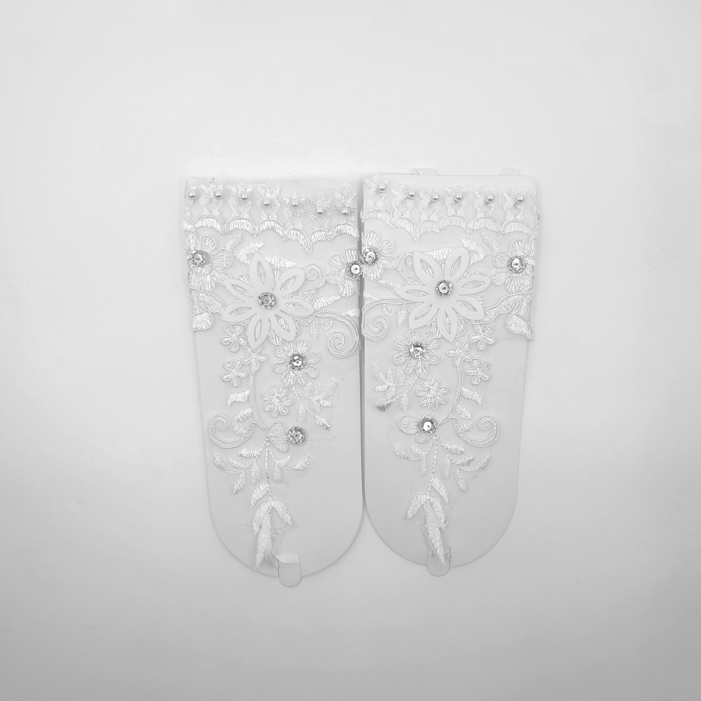 Floral Emboridery Lace Gloves WG221 (3pc)