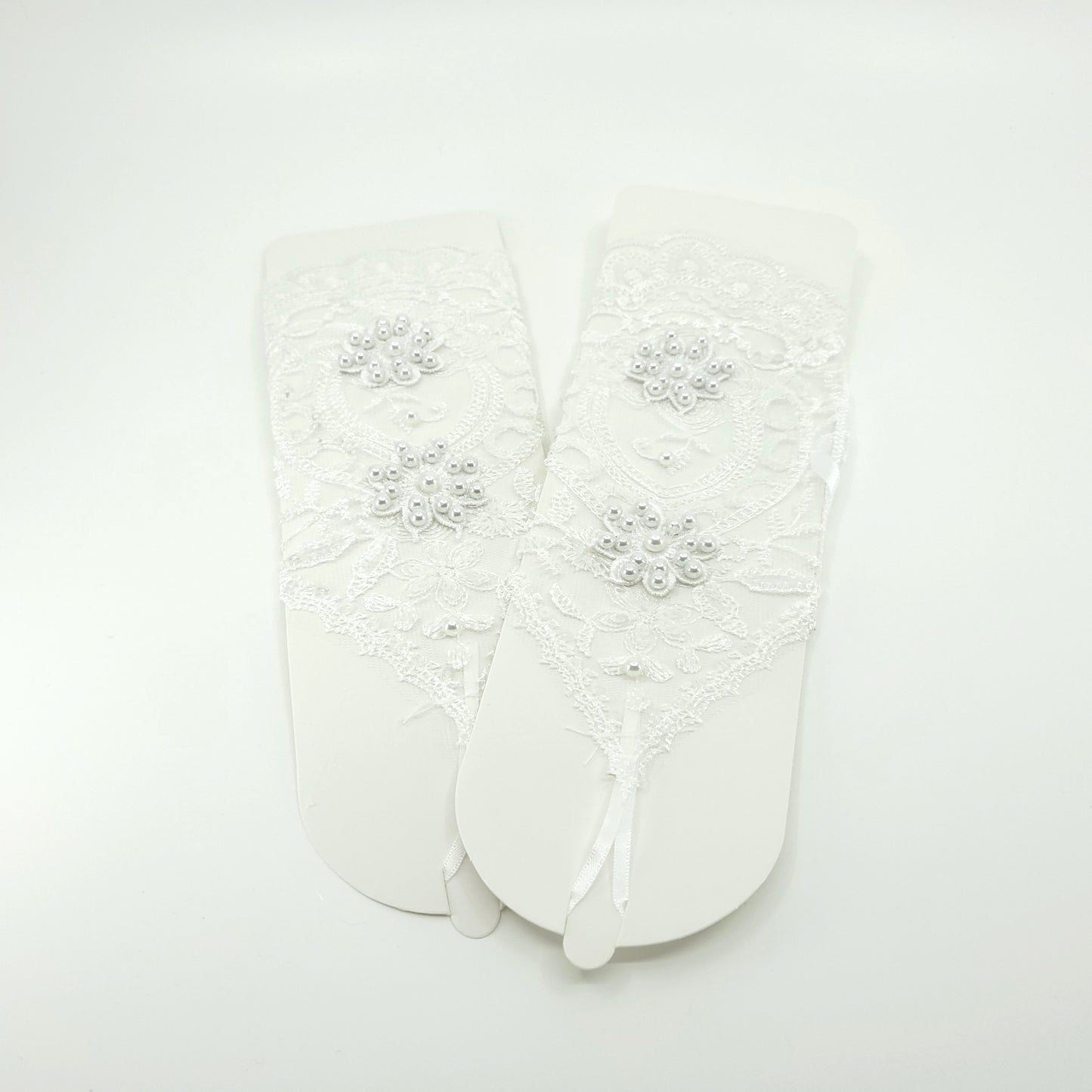 Floral Emboridery Lace Long Gloves WG225 (3pc)